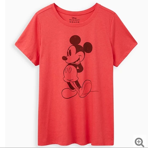 torrid Tops - NWT Torrid SLIM FIT CREW TEE RED MICKEY MOUSE, 2X